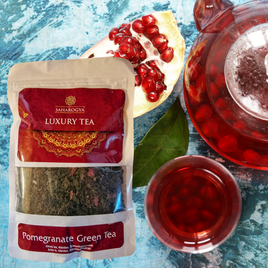 Saharogya Ayurvedinen Pomegranate Green Tea 100g