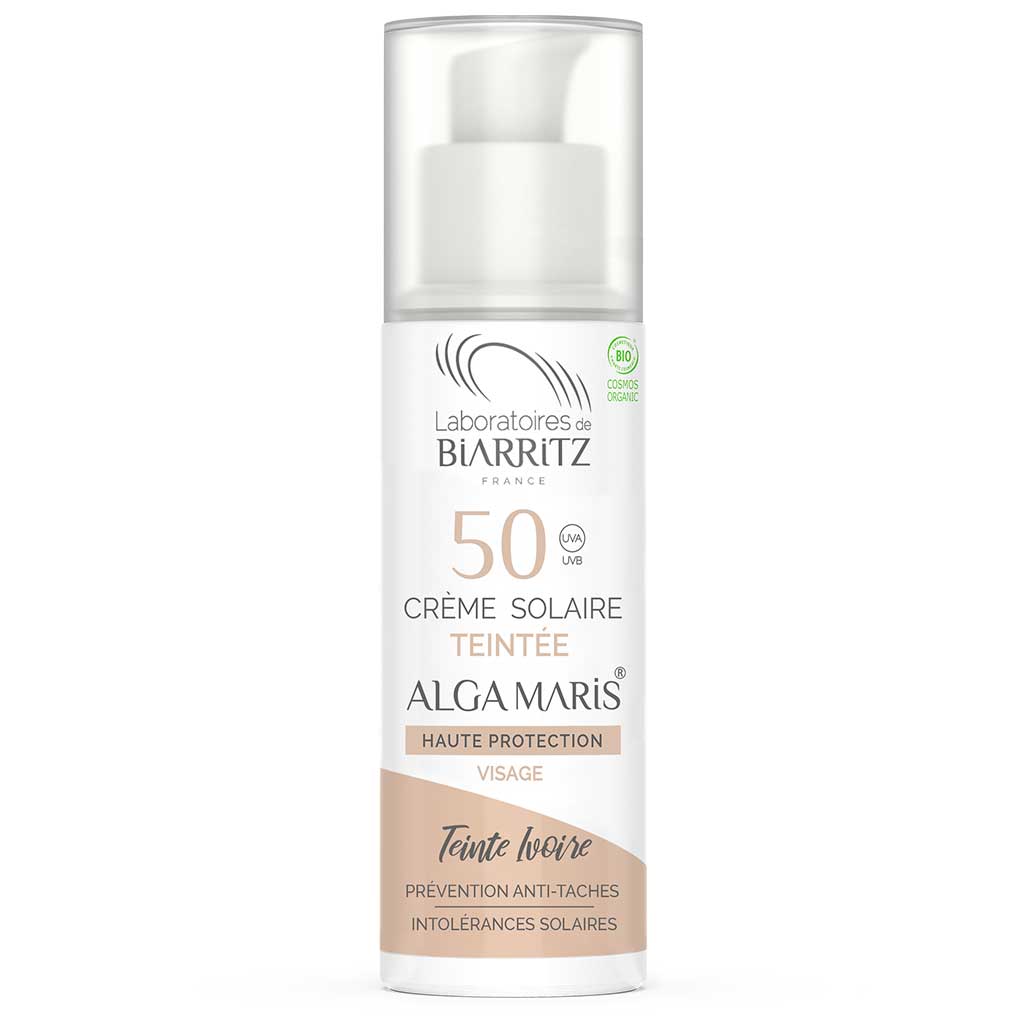 Alga Maris Sävyttävä Aurinkovoide Kasvoille SPF50 Ivory, 50ml